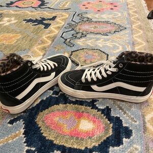 Vans Kids Black and White High-Top Sneakers